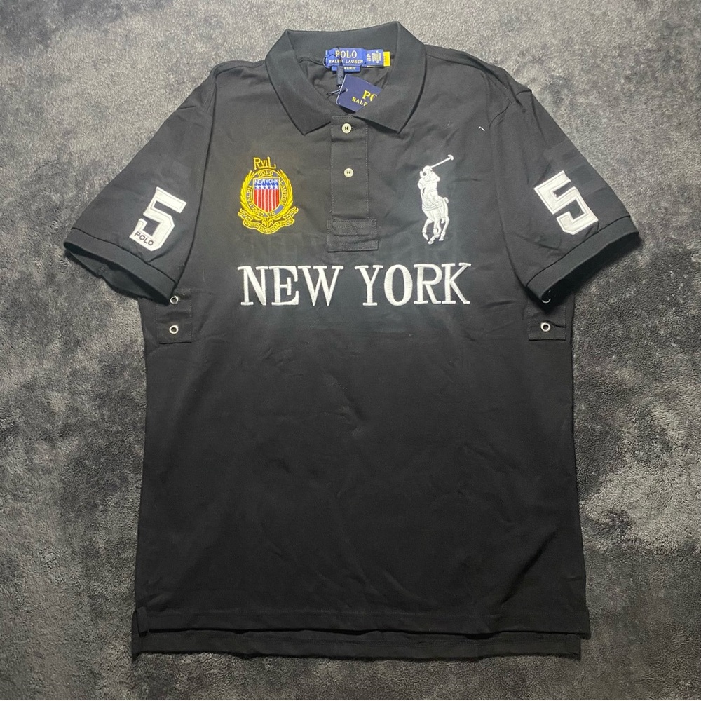 Polo by Ralph Lauren New York Chief Keef Embroidered Black Polo Shirt